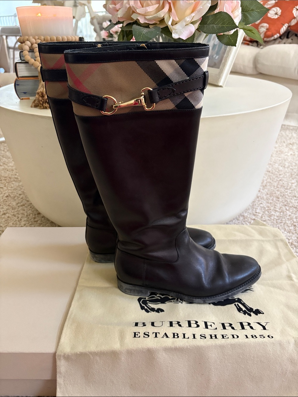 Women’s Burberry riding boots